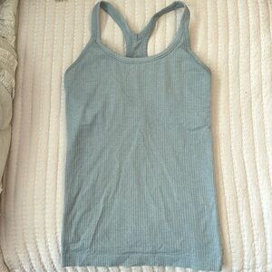 Light Blue Lululemon Ebb to Street Tank Top